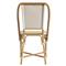 Lily French Country Beige Woven Rattan Outdoor Bistro Dining Chair