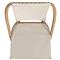 Lily French Country Beige Woven Rattan Outdoor Bistro Dining Chair