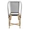 Lily French Country Black Woven Rattan Outdoor Bistro Dining Chair