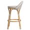 Lily French Country Beige Woven Rattan Outdoor Counter Stool