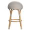 Lily French Country Beige Woven Rattan Outdoor Counter Stool