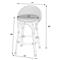 Lily French Country Beige Woven Rattan Outdoor Counter Stool
