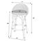 Lily French Country Black Woven Rattan Outdoor Counter Stool