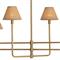 Polly Coastal Beach Brown Rattan Shade Natural Brass Chandelier
