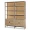 Corazon Coastal Beach Natural Mango Wood Woven Cane Bookcase