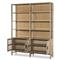 Corazon Coastal Beach Natural Mango Wood Woven Cane Bookcase