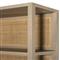 Corazon Coastal Beach Natural Mango Wood Woven Cane Bookcase