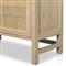 Corazon Coastal Beach Natural Mango Wood Woven Cane Bookcase