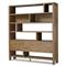 Slade Rustic Lodge Brown Oak Wide Wood Bookcase