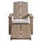 Sophia Coastal Beach Brown Teak Adirondack Outdoor Ottoman