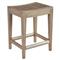 Sophia Coastal Beach Brown Teak Outdoor Counter Stool