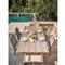 Sophia Coastal Beach Brown Teak Rectangular Outdoor Dining Table - 84&quot;