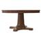 Alaine Updated Traditional Brown Walnut Round Dining Table - 60&quot;