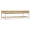 Nigel Coastal Beach Light Oak Rectangular Storage Coffee Table