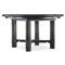 Nigel Coastal Beach Dark Oak Round Extendable Dining Table - 54-74&quot;