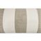 Vida Coastal Beach Beige Striped Indoor Outdoor Lumbar Pillow - 12x24