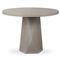 Barley Industrial Loft Grey Concrete Round Outdoor Dining Table - 42&quot;