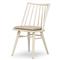 Lara Rustic Lodge Beige Striped Off White Oak Windsor Dining Side Chair
