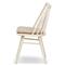 Lara Rustic Lodge Beige Striped Off White Oak Windsor Dining Side Chair