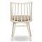 Lara Rustic Lodge Beige Striped Off White Oak Windsor Dining Side Chair