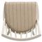 Lara Rustic Lodge Beige Striped Off White Oak Windsor Dining Side Chair