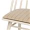 Lara Rustic Lodge Beige Striped Off White Oak Windsor Dining Side Chair