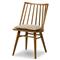 Lara Rustic Lodge Beige Striped Oak Windsor Dining Side Chair