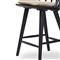 Lara Rustic Lodge Beige Striped Black Oak Windsor Counter Stool