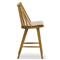 Lara Rustic Lodge Beige Striped Brown Oak Windsor Counter Stool