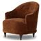 Mariel French Country Rust Velvet Tufted Chair