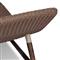 Ivanna Coastal Beach Tan Brown Woven Stained Teak Outdoor Chaise