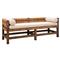 Georgina Coastal Beach Cream Performance Woven Wood Settee