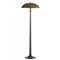Fleetwood Mid Century Modern Vintage Brass Aluminum Floor Lamp
