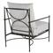 Roma White Upholstered Slate Grey Aluminum Outdoor Lounge Chair