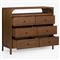 Abdiel Modern Classic Walnut Oak Wood Double Dresser