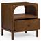 Abdiel Modern Classic Walnut Oak Wood Nightstand