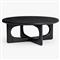 Arley Modern Classic Black Oak Wood Round Coffee Table