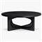 Arley Modern Classic Black Oak Wood Round Coffee Table