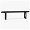 Arley Modern Classic Black Oak Wood Dining Bench