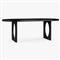 Arley Modern Classic Black Oak Wood Oval Dining Table - 84&quot;