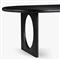Arley Modern Classic Black Oak Wood Oval Dining Table - 84&quot;