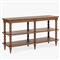 Thomas Updated Traditional Brown Wood Spindle Wide Bookcase