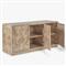 Briella Modern Classic Light Brown Burl Wood 3 Door Sideboard