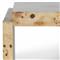 Briella Modern Classic Light Brown Burl Wood Coffee Table
