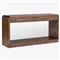 Briella Modern Classic Dark Brown Burl Wood Console Table