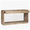 Briella Modern Classic Light Brown Burl Wood Console Table