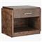 Briella Modern Classic Dark Brown Burl Wood Nightstand
