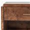 Briella Modern Classic Dark Brown Burl Wood Nightstand