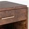 Briella Modern Classic Dark Brown Burl Wood Nightstand