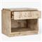 Briella Modern Classic Light Brown Burl Wood Nightstand